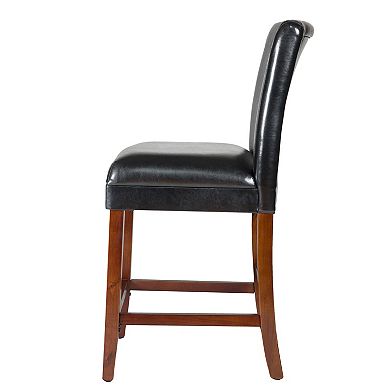 HomePop Luxury Bar Stool 24-in.