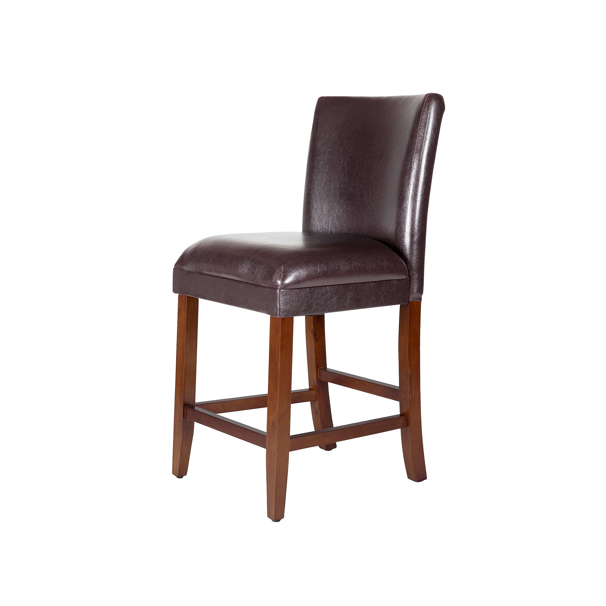 HomePop Luxury Bar Stool 24-in., Brown