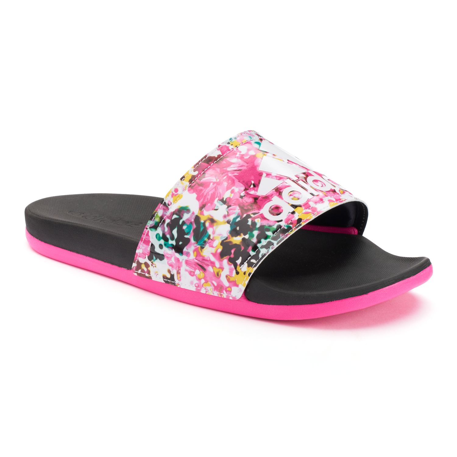 adidas floral slides