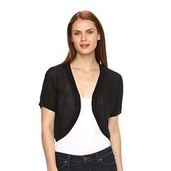 Womens Black Cardigan Short Sleeve Sweaters - Tops, Clothing | Kohl's