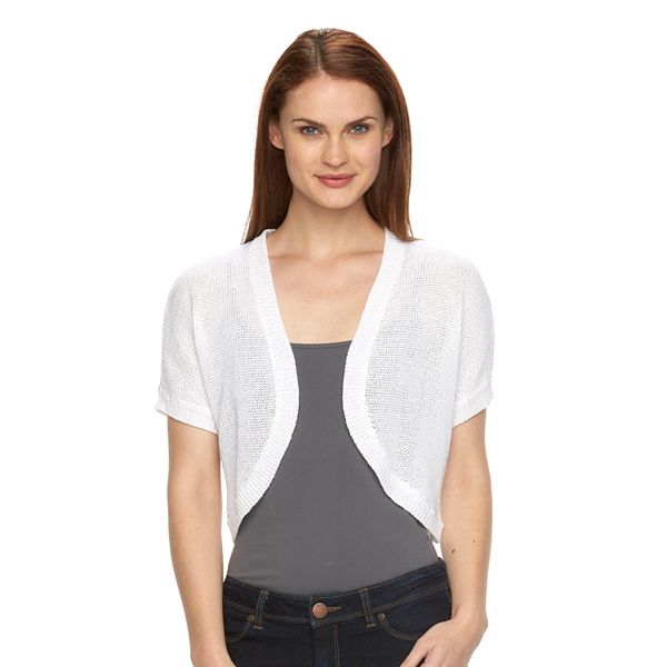 Women's Croft & Barrow® Solid Textured Shrug