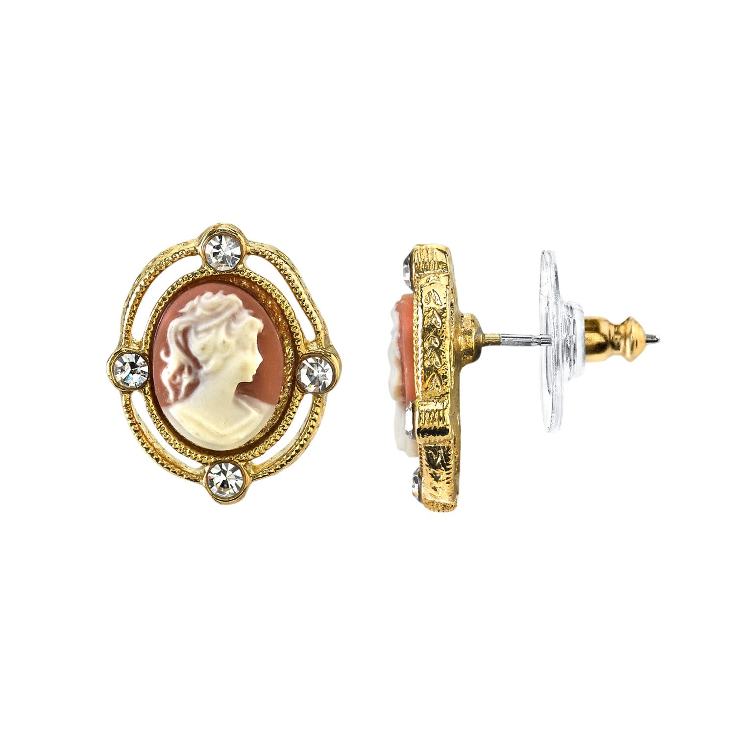 Image for Downton Abbey Cameo Stud Earrings at Kohl's.