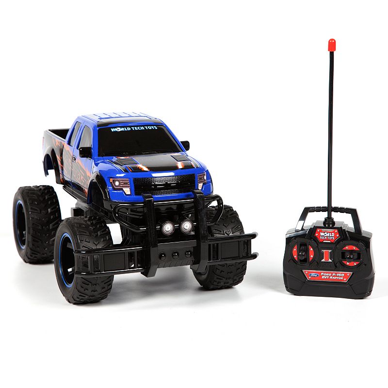 World Tech Toys Remote Control Ford F-150 Raptor Monster Truck, Blue