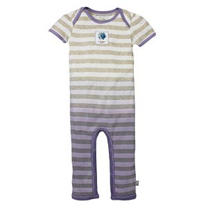 Baby Girl Burt's Bees Baby Organic Striped Coverall
