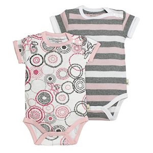 Baby Girl Burt's Bees Baby 2-pk. Organic Printed Bodysuits