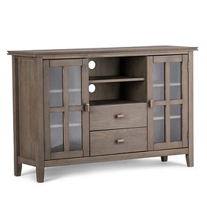 Simpli Home Artisan Tall Gray TV Stand