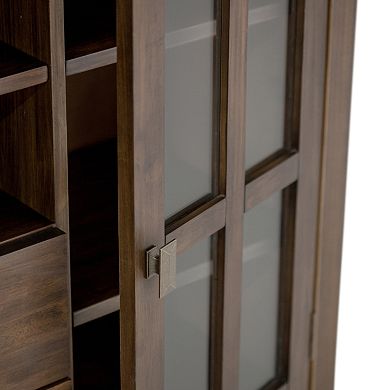 Simpli Home Artisan Tall Brown TV Stand