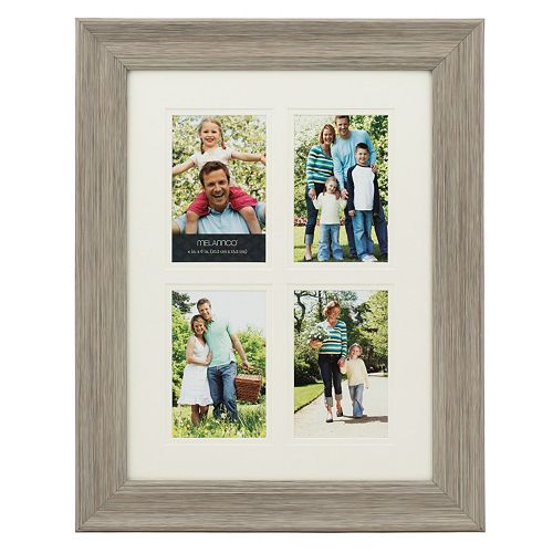 Melannco 4-Opening 4″ x 6″ Double Matted Collage Frame