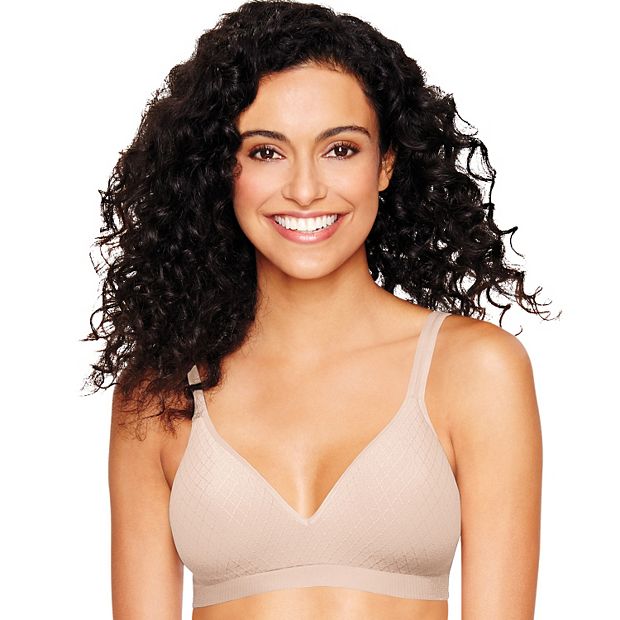 Hanes Ultimate Wireless Bra, Low-Cut T-Shirt Bra, Convertible