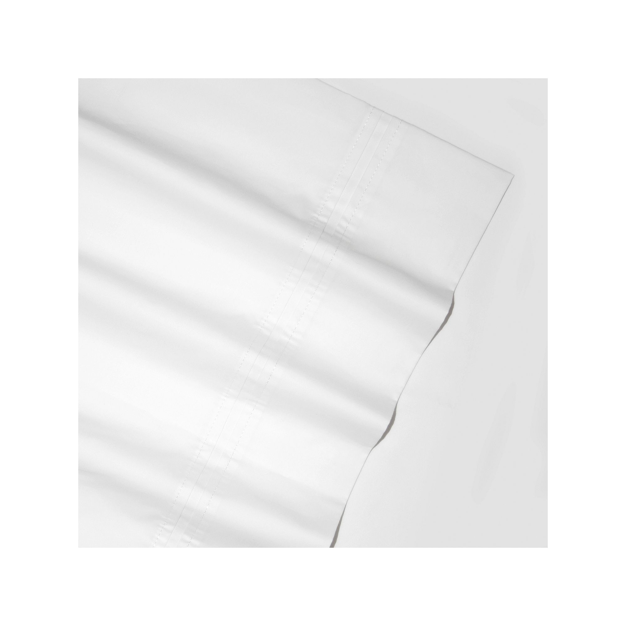 Tribeca Living Egyptian Cotton Percale 350 Thread Count Sheet Set, White
