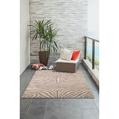 Liora Manne Ravella Zebra Print Indoor Outdoor Rug