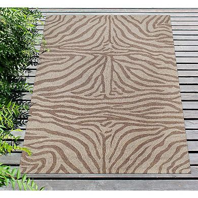Liora Manne Ravella Zebra Print Indoor Outdoor Rug