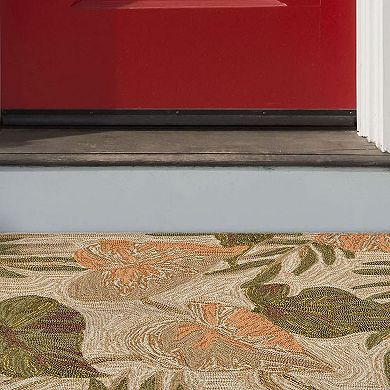 Liora Manne Ravella Tropical Leaf Indoor Outdoor Rug