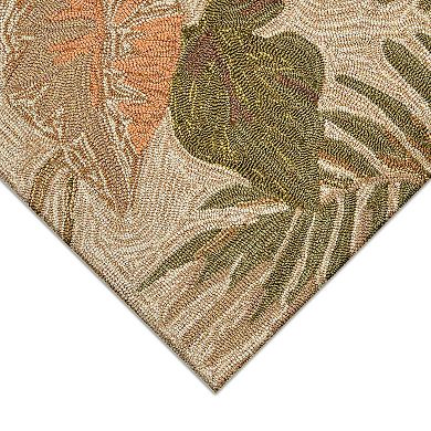 Liora Manne Ravella Tropical Leaf Indoor Outdoor Rug