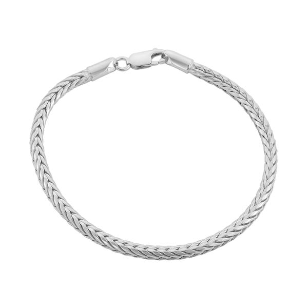 Loop Chain Bracelet Blue Ocean / Sterling Silver / L