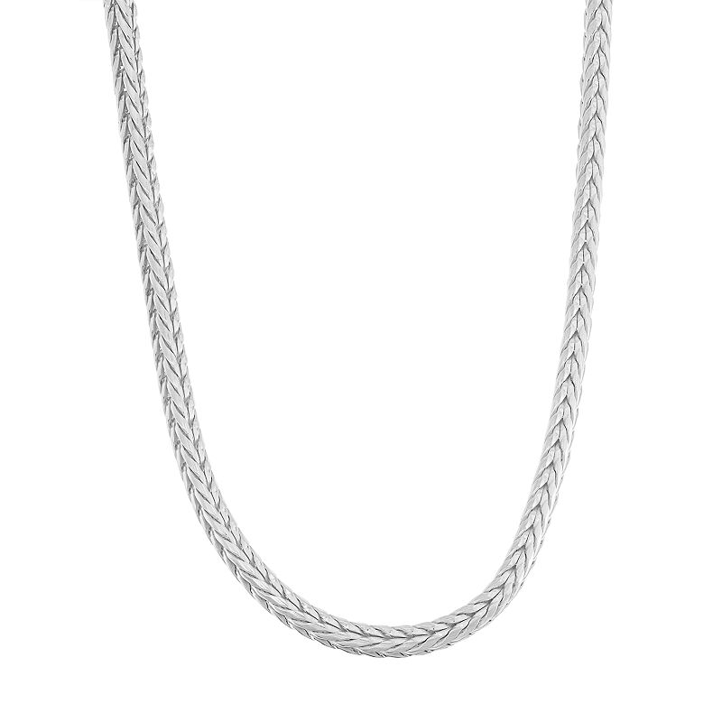 Sterling Silver Foxtail Chain Necklace - 18 in., Womens, Size: 18, Grey