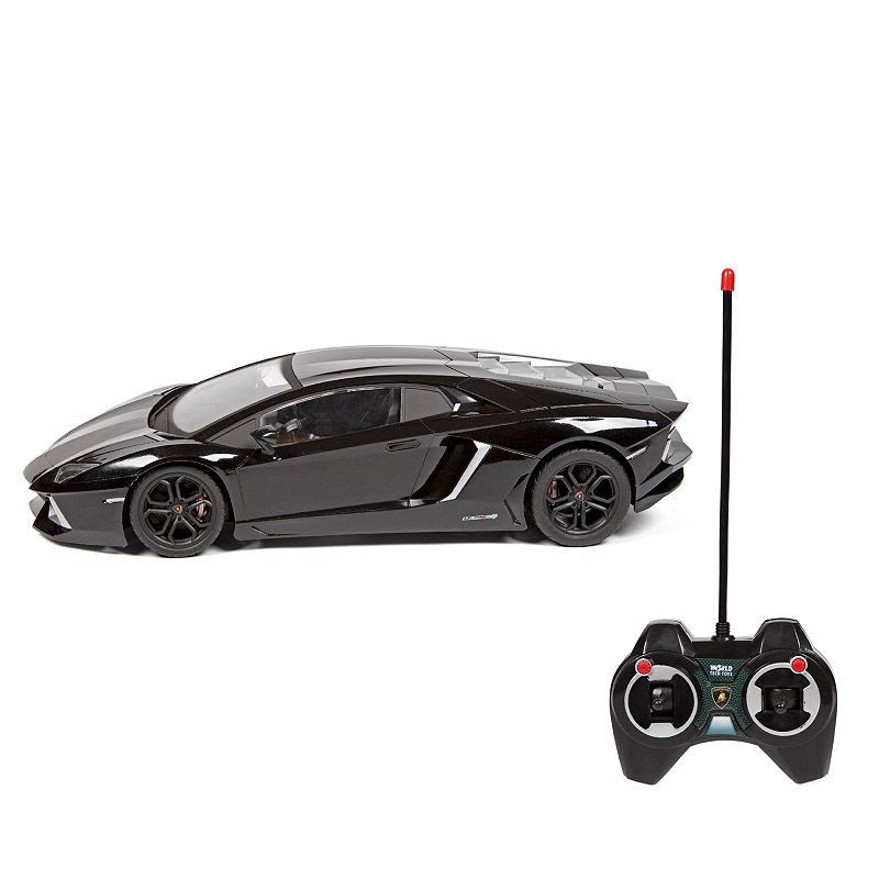 World Tech Toys Remote Control Lamborghini Aventador Vehicle, Black