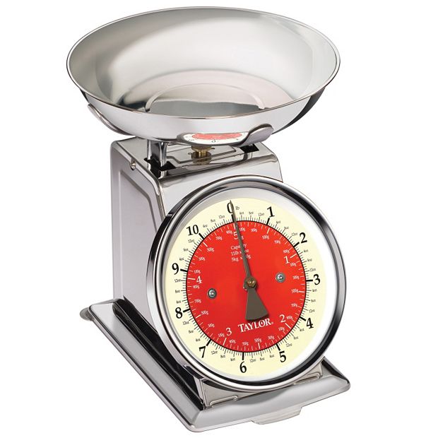 Vintage Retro Style Mechanical Good Cook Measuring Food Weight Scale.  Chrome.