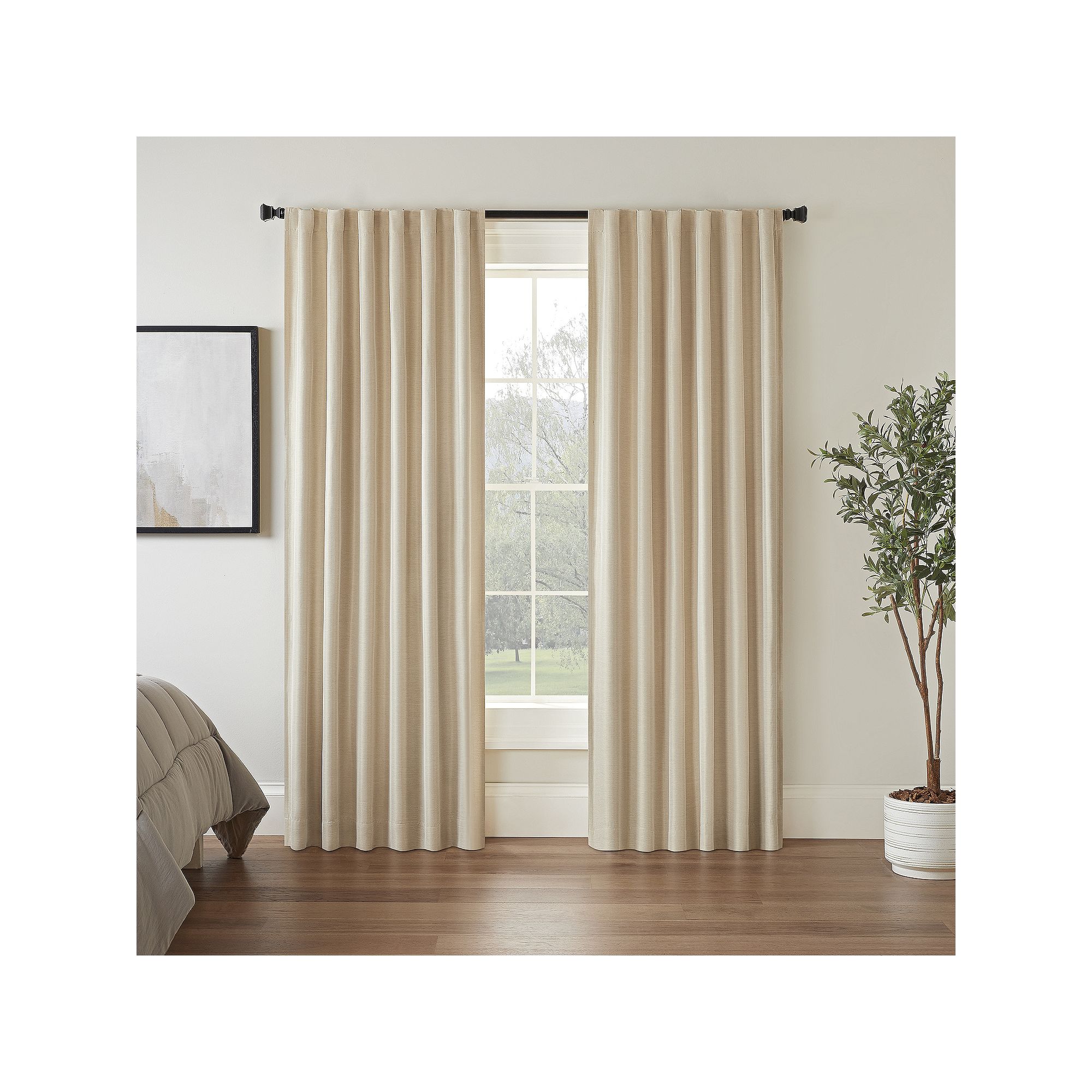eclipse Fresno Blackout 1-Panel Window Curtain, Wheat