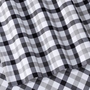 Micro Plaid Printed Flannel Sheet Set