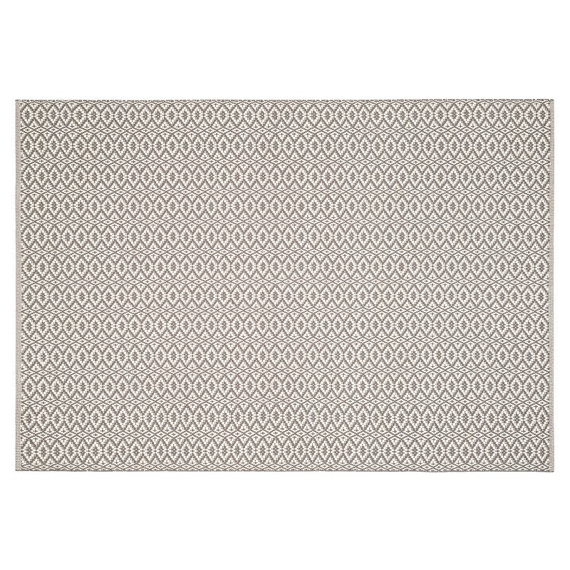Safavieh Montauk Laurel Handcrafted Flatweave Geometric Rug, Grey, 6Ft Rnd