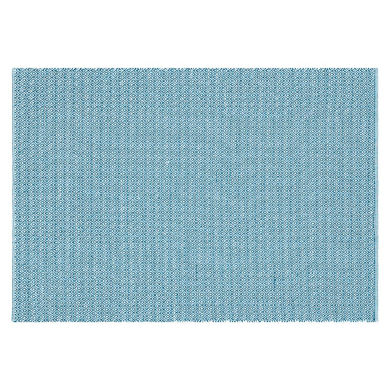 Safavieh Montauk Avian Handcrafted Flatweave Geometric Rug, Blue, 6Ft Rnd