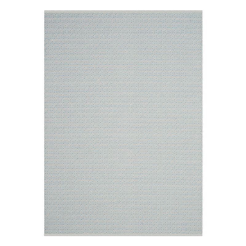 Safavieh Montauk Avian Handcrafted Flatweave Geometric Rug, Light Blue, 6Ft Rnd