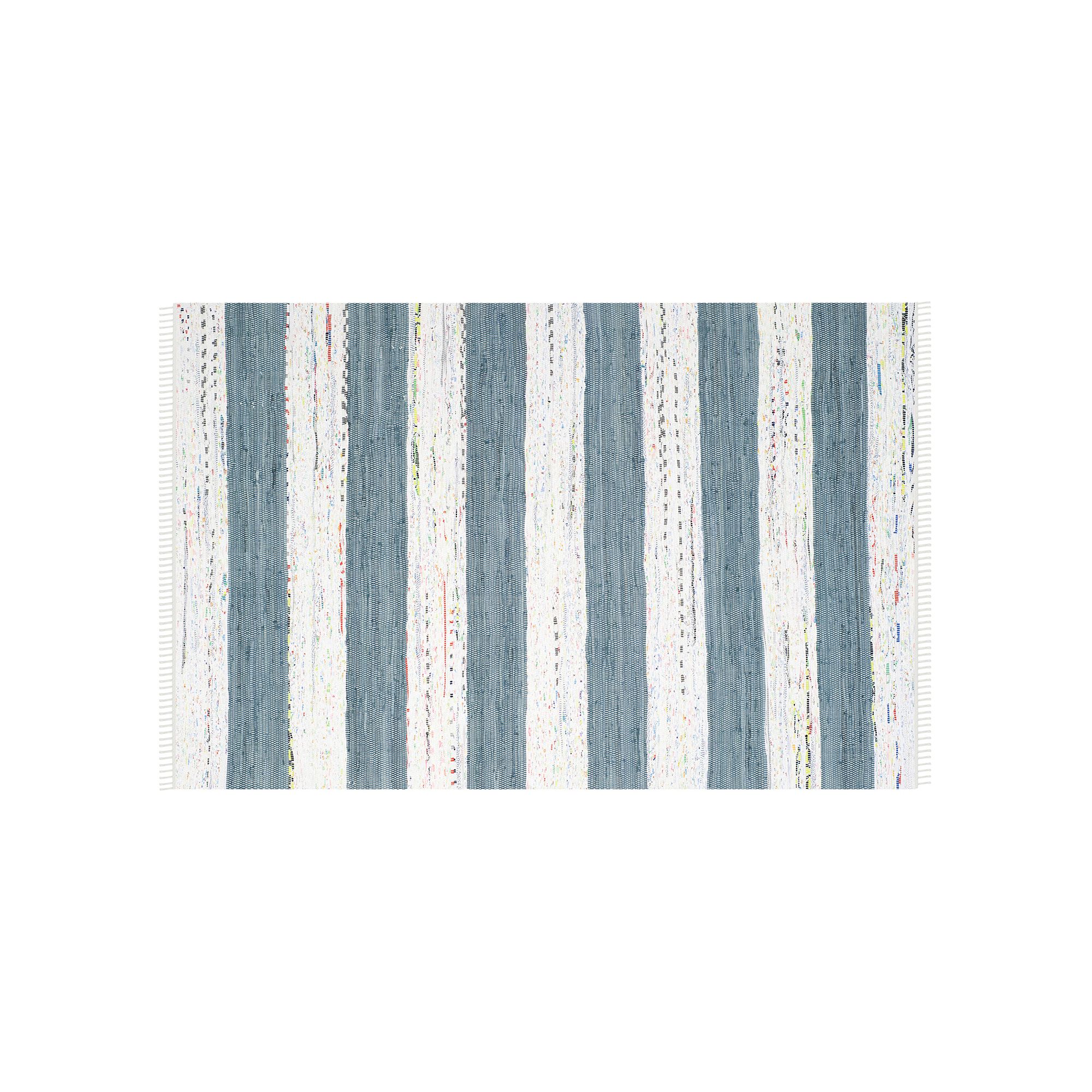 Safavieh Montauk Lynette Handcrafted Flatweave Striped Rug, Ivory Gray