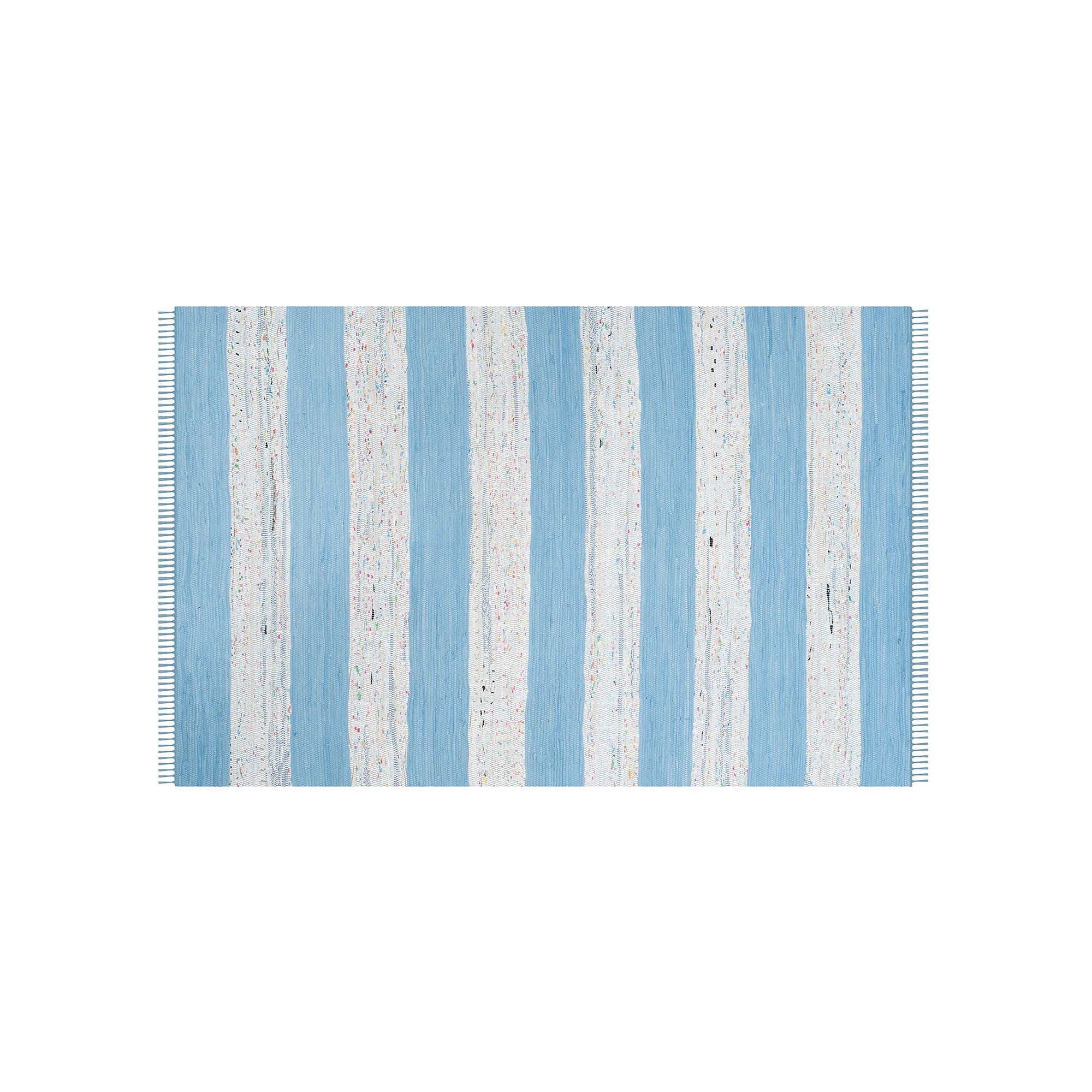 Safavieh Montauk Lynette Handcrafted Flatweave Striped Rug, Ivory Turquoise