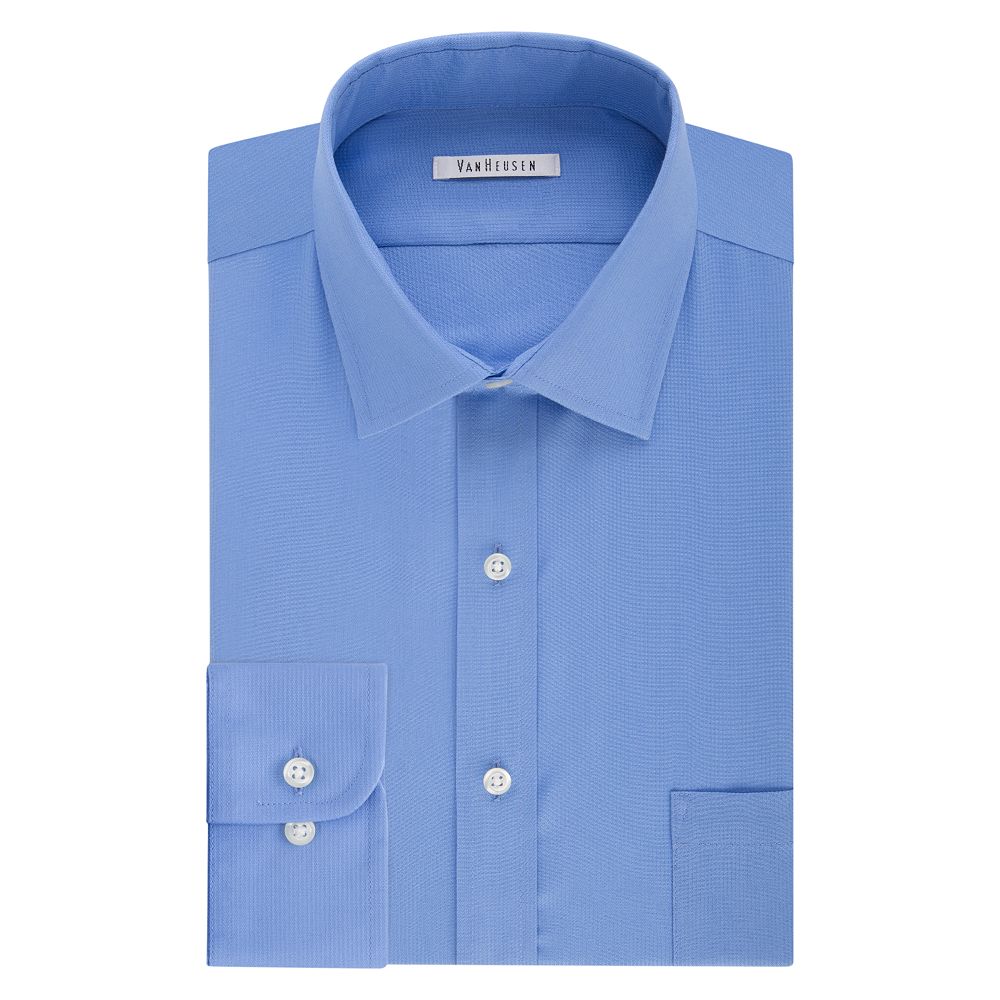 van heusen men's classic-fit point collar poplin dress shirt Van Heusen Men's Classic-Fit Poplin Dress Shirt