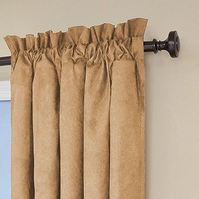 eclipse Faux Suede Thermaback Blackout Window Curtain