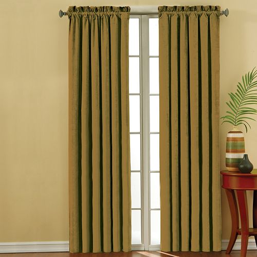 Eclipse Faux Suede Thermaback Blackout Window Curtain