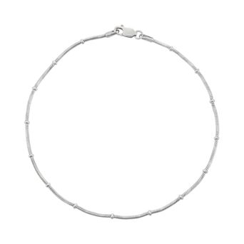 Jordan Blue Sterling Silver Snake Chain Anklet