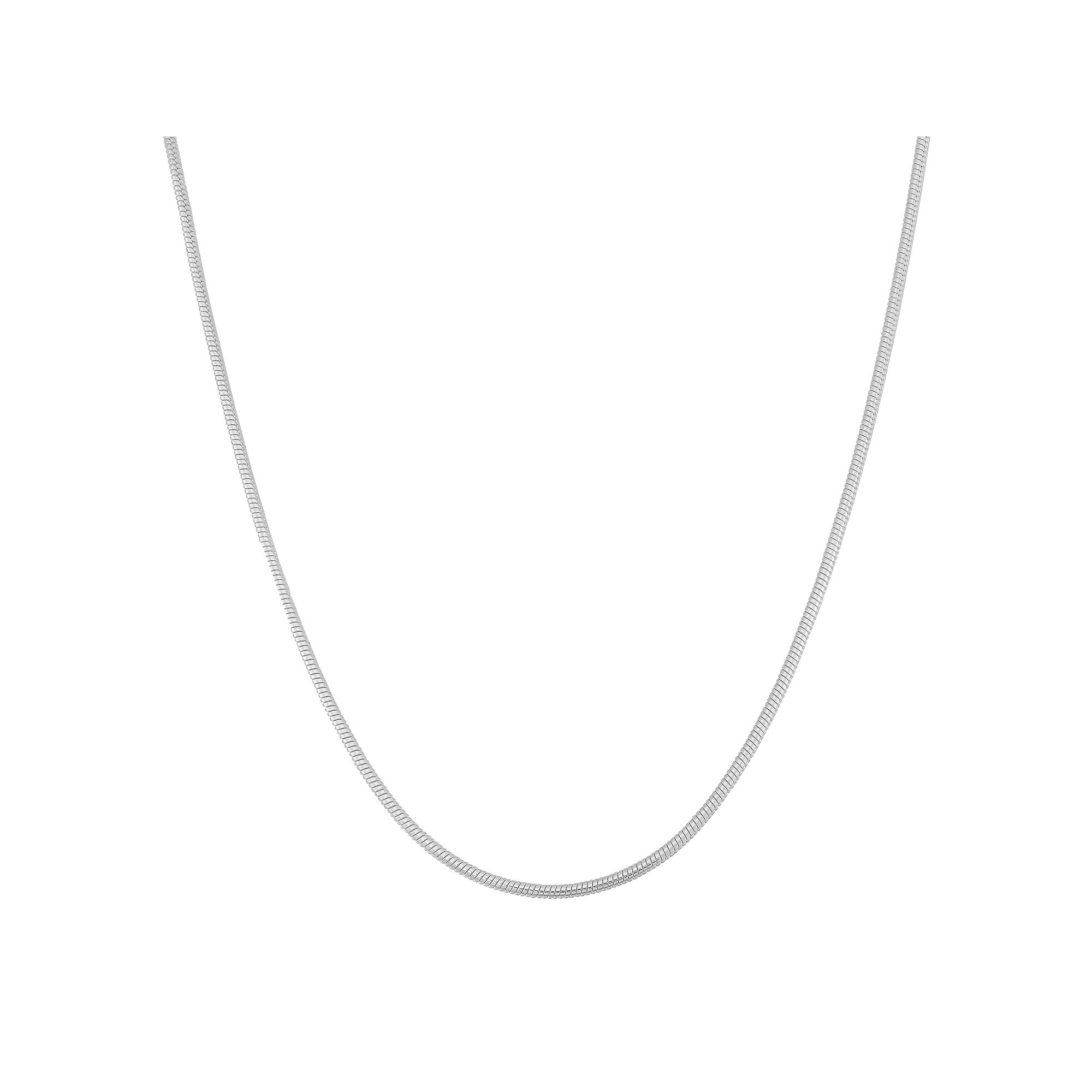 Jordan Blue Sterling Silver Snake Chain Necklace, Womens, Size: 22, Gre