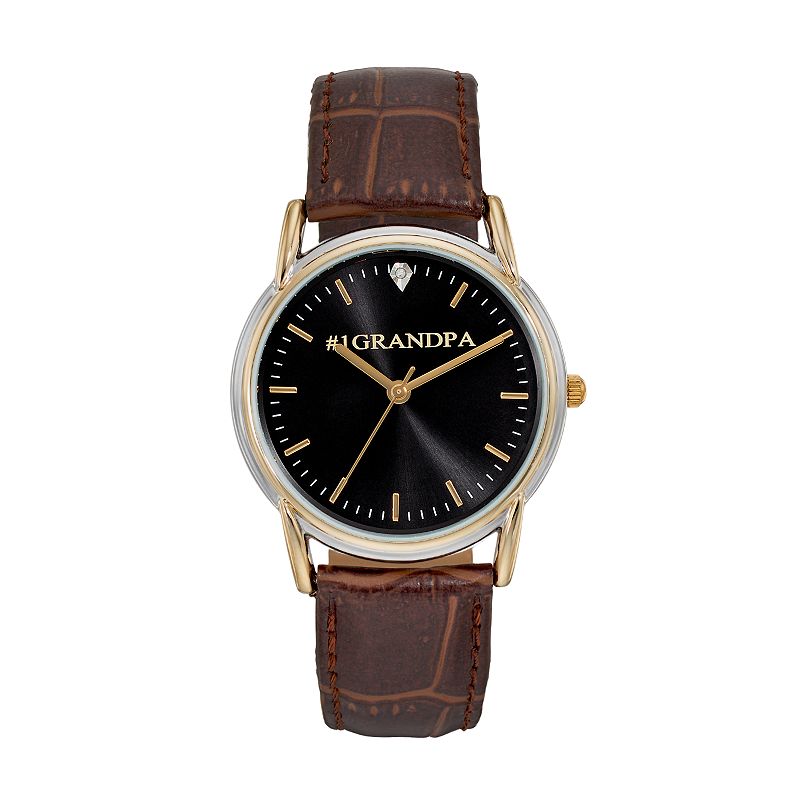 Mens #1 Grandpa Leather Watch, Brown