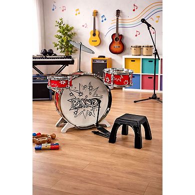 Kiddy Jazz Drum Set & Stool by Ready Ace