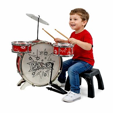 Kiddy Jazz Drum Set & Stool by Ready Ace
