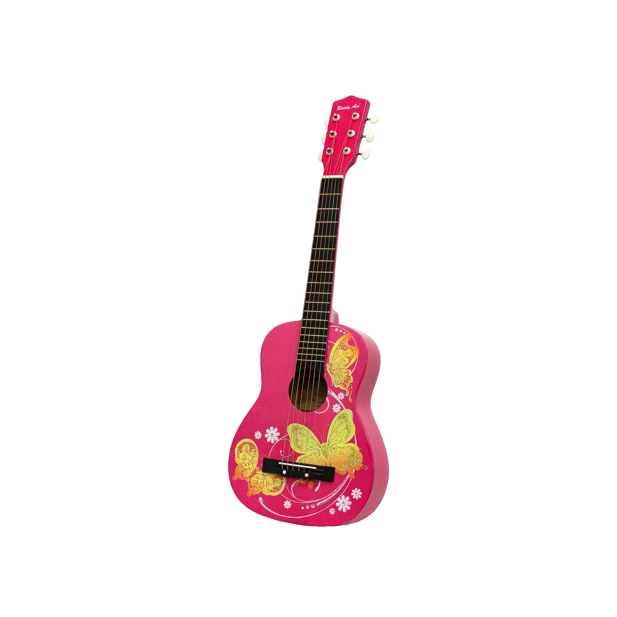 Ready Ace Pink Butterfly Acoustic Guitar