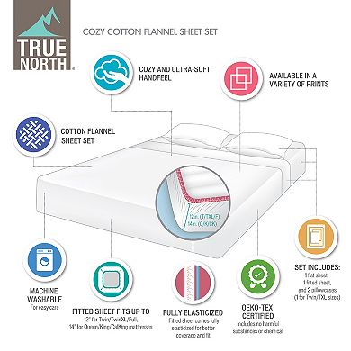 True North by Sleep Philosophy Cozy Flannel Cotton Sheet Set