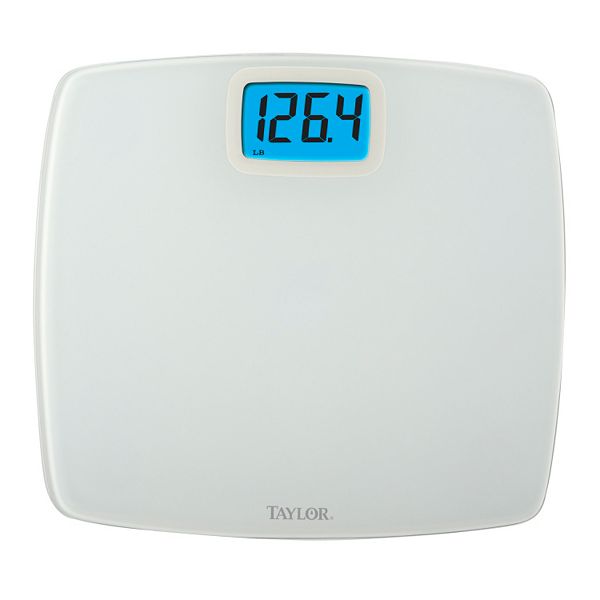 Taylor Weight Tracking LCD Glass Body Weight Scale Battey Powered, 440lb  Capacity