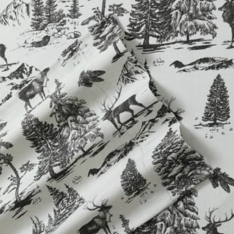 Tribeca Living Printed Deep Pocket Flannel Sheet Set