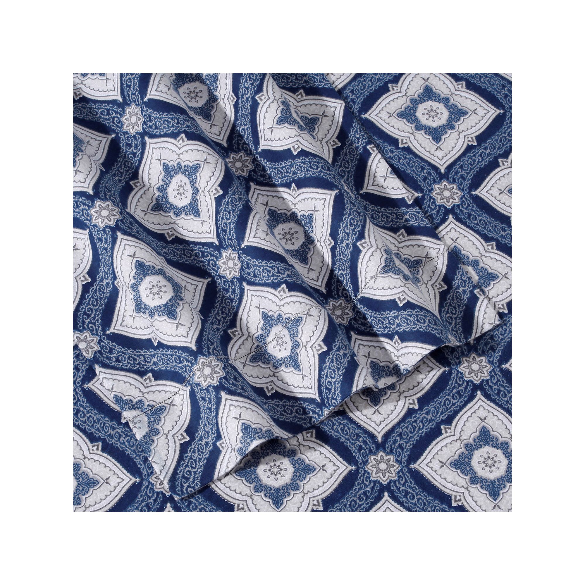 Tribeca Living Printed Deep Pocket Flannel Sheet Set, Damask