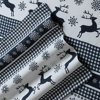 Tribeca Living Printed Deep Pocket Flannel Sheet Set