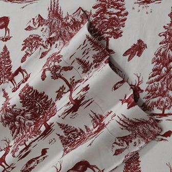Tribeca Living Printed Deep Pocket Flannel Sheet Set