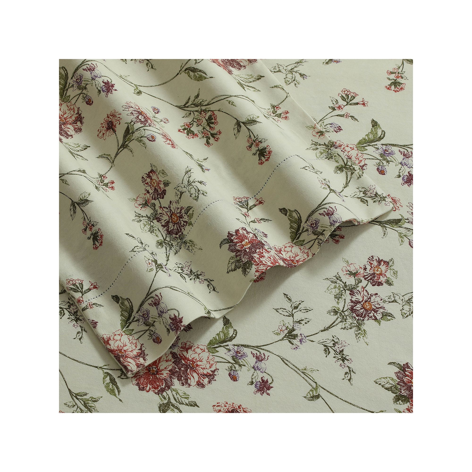 Tribeca Living Printed Deep Pocket Flannel Sheet Set, Flowers