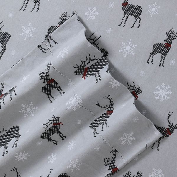 Tribeca Living Printed Deep Pocket Flannel Sheet Set