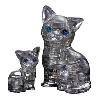 BePuzzled 49 pc Black Cat & Kitten 3D Crystal Puzzle