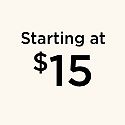 Starting at $15