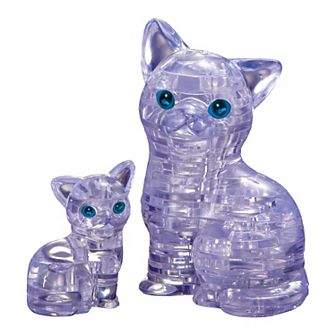 BePuzzled 49 pc Cat & Kitten 3D Crystal Puzzle