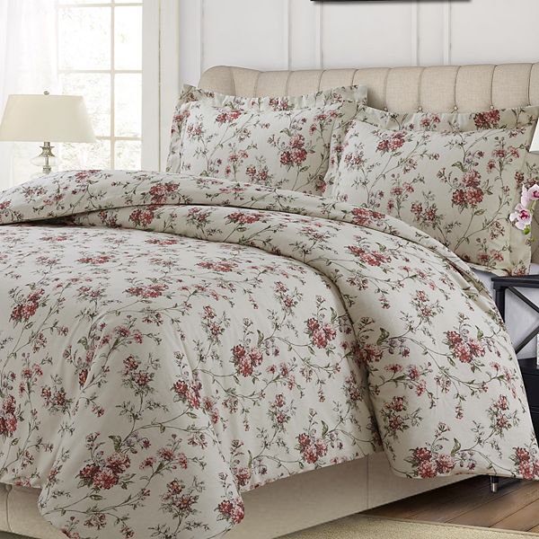 Printed Flannel 3 Piece Duvet Cover Set, Flannel Duvet Covers Twin Size
